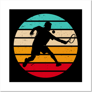 Tennis Vintage Retro Tennis Player Athlete Posters and Art